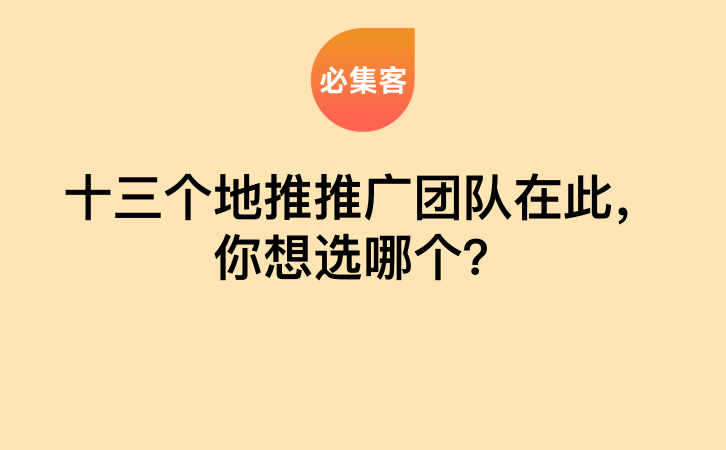 十三个地推推广团队在此，你想选哪个？-云推网创项目库