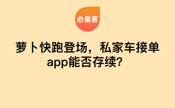 萝卜快跑登场，私家车接单app能否存续？-云推网创项目库