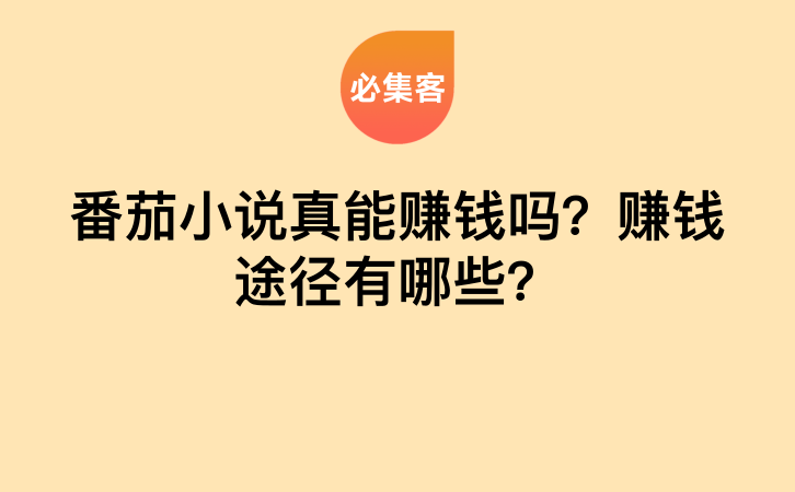 番茄小说真能赚钱吗？赚钱途径有哪些？-云推网创项目库