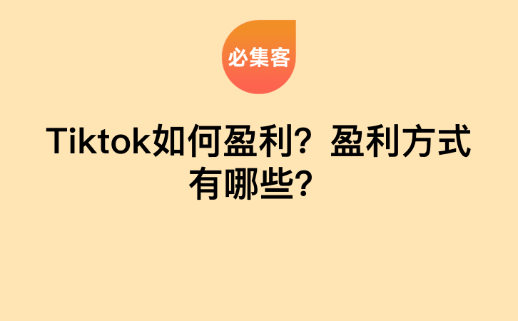 Tiktok如何盈利？盈利方式有哪些？-云推网创项目库