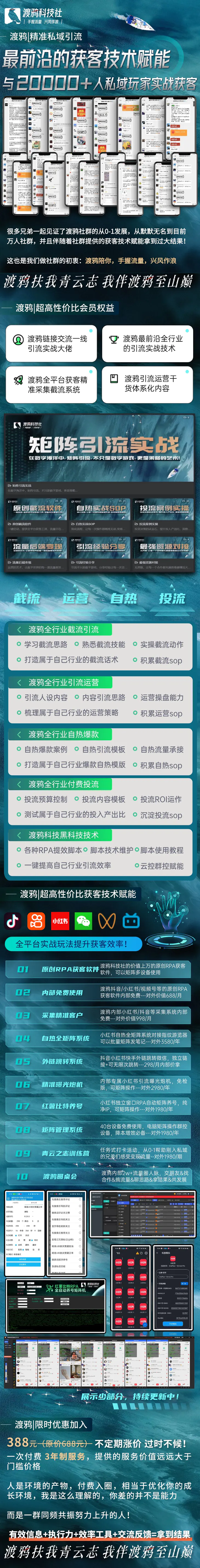 全国最大私域引流社群，最全引流课程跟工具，2w人+社区可任意对接合作前后端